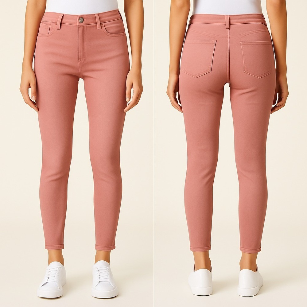 Celebrity Pink Juniors Frayed Skinny Jeans Rose Red Size 11/30 Mid Rise Ankle